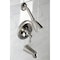 Kingston Brass Tub and Shower Faucet, Brushed Nickel, Wall Mount KB538AL - alternate 2